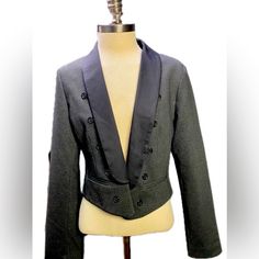 Excellent Used Condition Nice Menswear Tuxedo Look. Sharp. No Rips Or Tears Or Stains New Without Tags. Size 12. H&M. Gray Semi-formal Blazer For Fall, Elegant Charcoal Long Sleeve Outerwear, Charcoal Fitted Outerwear For Fall, Fitted Charcoal Outerwear For Fall, Fitted Charcoal Outerwear For Winter, Semi-formal Gray Outerwear For Fall, Semi-formal Gray Fall Outerwear, Fitted Gray Blazer For Fall, Fitted Gray Outerwear For Semi-formal Occasions