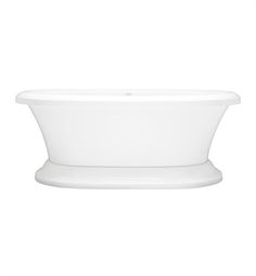 a white bath tub sitting on top of a counter