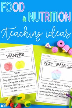 Incorporate food into your English lessons with these ideas, like interviewing a fruit or making a classroom book. Teaching Blends, Nutrition Day, Centers For Kindergarten