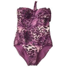 Nwt! Beautiful Swimsuit By Enfasis. This Suit Is Stunning! Purple/Black Shimmering Animal Print 2 Stock Photos Show The Fit In Different Color. Purple One-piece Party Swimwear, Purple Sleeveless Party Swimwear, Elegant Purple Party Swimwear, Purple Lined Swimwear For Parties, Purple Party Swimwear With Lined Body, Purple Lined Party Swimwear, Beautiful Swimsuit, Purple Black, Fit In