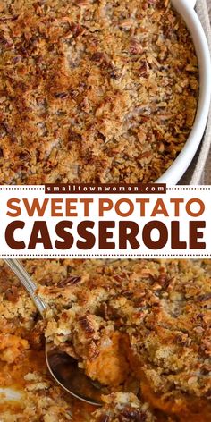 Looking for a family-friendly casserole? This Sweet Potato Casserole recipe features buttery, creamy, sweet mashed potatoes with a crunchy pecan topping. It will be your favorite side dish for the holidays. Serve this Thanksgiving side dish to impress your guests! Veg Casserole, Vegan Sweet Potato Casserole, Sweet Potato Casserole Easy, Slow Cooker Sweet Potatoes, Oatmeal Toppings, Pecan Topping, Sweet Potato Recipes Casserole, Jello Shot, Easy Holiday Recipes