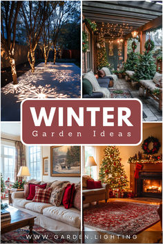 Keep your garden magical in winter with seasonal plants, cozy seating, and enchanting fairy lights.