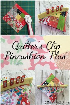 the instructions for how to make a quilter's clip pincushion plus