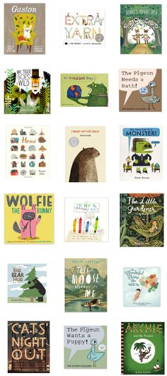 many different books are shown together on the page, including one for each child's book