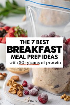 high protein breakfast meal prep High Protein Low Carb Breakfast, High Protein Vegan Breakfast, Healthy High Protein Breakfast, Freezer Breakfast Burritos, Protein Overnight Oats, 30 Grams Of Protein, High Protein Vegetarian Recipes, Healthy High Protein Meals, Freezer Breakfast