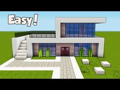 Cute Simple Minecraft Houses Step By Step, Simple Modern Minecraft Houses, Minecraft House Step By Step, Minecraft House Tutorials Step By Step, Cute Minecraft Houses Tutorial, Modern House In Minecraft, Houses Simple, Minecraft Houses For Girls, Minecraft Houses Xbox