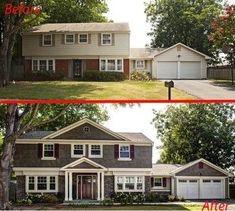 before and after pictures of a house