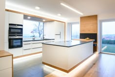 the kitchen is clean and ready for us to use in its new owner's home