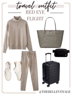 Travel Wear For Women Airplane, Overnight Travel Outfit, Business Casual Airport Outfit, What To Wear On A Plane, Airport Outfit Comfy Long Flight, Airplane Outfit Comfy, Cute Airplane Outfit, Plane Outfit Airport Style Comfy