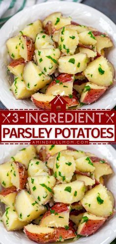 Parsley Potatoes Parsley Red Potato Recipes, Creamy Red Potatoes, Garlic Parsley Potatoes, Parsley Potatoes In Oven, Steamed Red Potatoes Recipes, Easy Red Potatoes, Oven Red Potatoes, Easy Red Potato Recipes