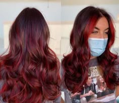 Burgundy Hair With Highlights, Deep Burgundy Hair, Dark Burgundy Hair, Burgundy Red Hair, Burgundy Hair Dye, Red Hair Ideas