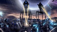 an image of some sci - fi characters in the sky with planets and stars behind them