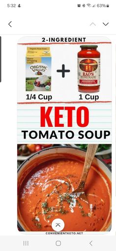 the keto tomato soup is on sale for $ 3 99