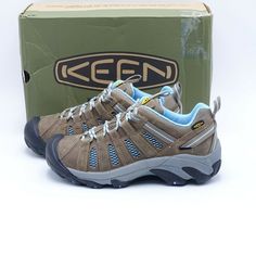 US Size 8 Women's KEEN Voyageur Hiking Shoes 1011523 Brindle/Alaskan Blue - New in box, box is damaged. We only sell 100% genuine products, sourced from major retailers. Please let us know if you have any questions. Return policy: Returns accepted within 30 days of delivery. Returned item should be in the same exact condition as listed during sale. Original box (if applicable), packaging and all accessories should be included when returning the item. Once inspected, full refund (excluding shippi Hiking Shoes Women, Size 8 Women, Hiking Shoes, Hiking Boots, Return Policy, Original Box, Hiking, Womens Sizes, Packaging