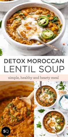 Pret A Manger Moroccan Lentil Soup, Moroccan Red Lentil Soup, Medditeranean Lentil Soup, Livy Method Recipes, Detox Lentil Soup, Lentil Detox Soup, Flexitarian Meals, Healthy Detox Soup, Moroccan Lentil