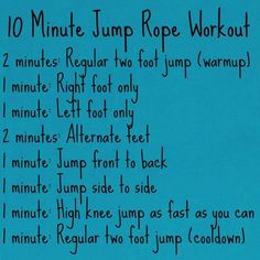 the instructions for how to jump rope workouts on a blue background with black ink