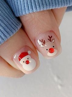 Diseños de uñas bonitos y elegantes que serán tendencia este año French Manicure Glitter, Nail Noel, Nail Swag