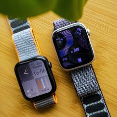 an apple watch is shown next to another watch