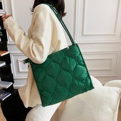 Mara Puffer Tote – Olives Winter Purses, Space Bags, Waterproof Tote, White Shoulder Bag, Pad Bag, Women Crossbody Bag, Quilted Handbags, Top Handle Handbags, Casual Tote