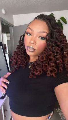 Business Professional Loc Styles, Loc Hairstyles For Women Wedding, Curled Locs Black Women, Curly Loc Styles Black Women, Elegant Loc Styles Black Women Wedding, Rod Loc Styles, Black Woman Locs Hairstyles, Curly Locs Hairstyles Dreadlocks