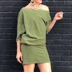 High Quality Hemp, Custom Died, Asymmetrical Slouch Dress Can Be Worn As A Dress Or Top, Falls Off Either Shoulder Or Centered. Versatile, Comfortable And Unique! One Size - Sm/Med. New, Unworn. (Except To Take These Photos ;)) Green Off-shoulder Bodycon Dress For Spring, Casual One Shoulder Mini Dress For Spring, Casual One-shoulder Mini Dress For Spring, Casual Solid One Shoulder Mini Dress, Casual One-shoulder Mini Dress For Date Night, Casual Solid One-shoulder Mini Dress, Casual Off-shoulder Bodycon Dress For Summer, Casual Off-shoulder Bodycon Dress, Casual Asymmetrical Mini Dress For Fall