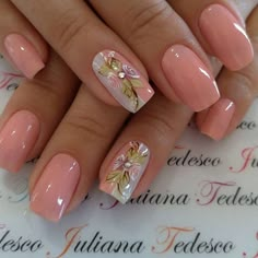 Unique Manicure, Peach Nails, Manicure Nail Designs, Nude Nail Designs, Trendy Nail Art Designs, Lovely Nails