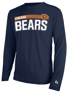 chicago bears men's long sleeve t - shirt with the word bears on it