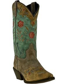 Laredo Miss Kate Cowgirl Boots - Snip Toe, Brown, hi-res Best Cowboy Boots, Kate Brown, Classy Cowgirl, Boots Mid Calf, Turquoise Top, Vintage Cowboy Boots, Embroidered Boots, Cowgirl Boot, Mens Cowboy Boots