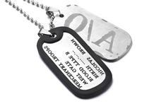 PRICES MAY VARY. ➤ Quality Material: Our dog tags are made from stainless steel material that's durable, waterproof and long-lasting. It won't break, fade and tarnish over time. The 28.74 inch beaded stainless steel chain and pendant are lightweight and comfortable to wear, which is suitable for daily use and up for any adventure. ➤Inspired on the Tagged ones (Twilight) from Gangsta, these dogtag necklaces are perfect for fans of the series or the characters that wear them, making these perfect Nicolas Brown, Military Cards, Chain And Pendant, Costume Parties, Gift Box Packaging, Dog Tag, Metal Necklaces, Necklace Sizes, Ball Chain