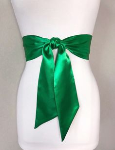 "Kelly Green Sash Belt Bright Green Satin Sash Green Satin Belt Kelly Green Belt Christmas Dress Sash Christmas Green Sash Satin Swank This Satin Swank® reversible waist sash is the perfect finishing touch for your bridesmaid, wedding, or special occasion dress, or just the right piece to add instant polish to your dress or top. Depending on your waist size and the length you choose (60, 75, and 90 inch lengths available), you can wrap the sash around your waist once or twice. You decide whether Elegant Fitted Green Sashes, Satin Sashes With Ribbon For Gift, Green Sash, Dress Sash Belt, Bridesmaid Sash, Below The Knee Dresses, Wedding Dress Sash, Satin Belt, Wedding Sash Belt