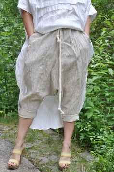 "Linen Pants, Harem Pants, Beige Pants ◾ Beige LINEN pants. Loose harem pants. Summer comfortable quality linen pants. Light blue pants of high-quality Eco linen! The pants are very comfy, Soft washed linen fabric. These pants are both sports and everyday. You can go to work with them, you can also wear them in the free days! They have a sporty elegant style. Loose fitting! The items are made of washed linen fabric! The procedure of making these items takes time and effort, cause the items are d Beige Long Harem Pants With Pockets, Loosely Fitted Beige Pants With Side Pockets, Khaki Linen Bottoms With Pockets, Beige Pants With Side Pockets And Loosely Fitted Hips, Ankle-length Beige Harem Pants With Side Pockets, Beige Bottoms With Hip Pockets, Beige Ankle-length Harem Pants With Side Pockets, Beige Bottoms With Pockets And Loosely Fitted Hips, Beige Harem Pants With Pockets