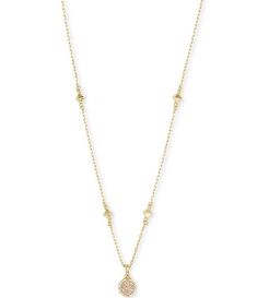 Kendra Scott Nola Crystal Pendant Necklace | Dillard's Dainty Yellow Gold Brass Charm Necklace, 14k Gold Necklace With Delicate Chain And Teardrop Pendant, Dainty Brass Charm Necklace With Delicate Chain, Dainty Pearl Pendant Necklace With Initial, Delicate Yellow Gold Brass Charm Necklaces, Delicate Yellow Gold Brass Charm Necklace, Dainty Charm Necklaces With Pearl Initial Pendant, Dainty Brass Charm Necklace Tarnish Resistant, Dainty Tarnish Resistant Brass Charm Necklaces