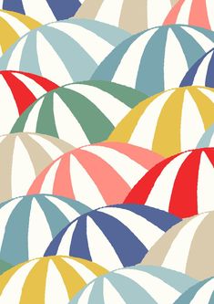 an image of many colorful umbrellas in the air