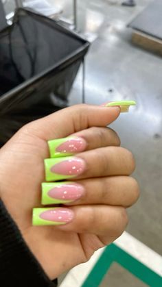 Acrylic Nail Set, Duck Nails, Hard Nails, Girly Acrylic Nails, French Tip Acrylic Nails, Color Nails, Short Square Acrylic Nails