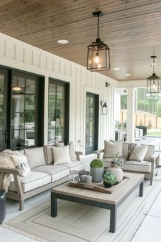 Basement Porch Ideas, Covered Patio Ceiling Ideas, Covered Patio Ceiling, Backyard Porches, Beadboard Porch Ceiling, Lakehouse Remodel, Sunroom Deck, Kitchens 2024, Patio Ceiling Ideas