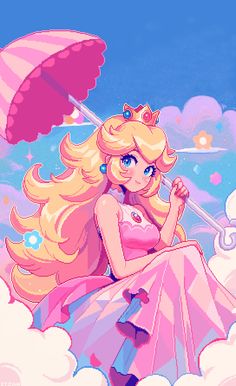 Peach Nintendo, Super Princess Peach, Super Mario Princess, Mario And Princess Peach, Super Princess, Peach Mario, Mario Fan Art, Nintendo Princess, Disney Cute