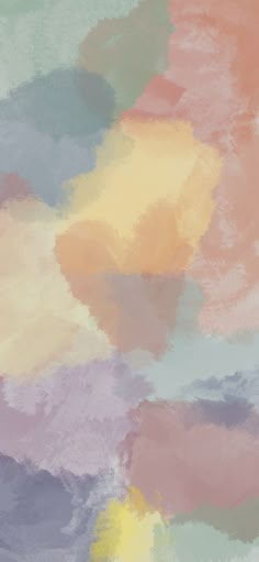 an abstract painting with pastel colors in the sky and clouds on top of each other