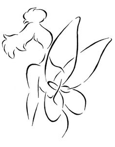 a drawing of a fairy sitting on her knees