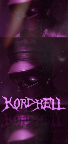 the cover art for korniel's new album, in purple and black