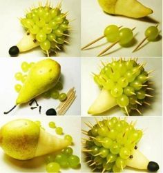 pictures of fruits and vegetables made to look like animals