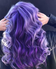 Blonde Purple Ombre Hair, Hair Color Ombre, Purple Hair Color, Hair Rainbow, Hair Colorful, Vivid Hair Color, Latest Hair Color