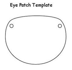 an eye patch is shown with the words eye patch template in black and white on it