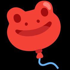 a red balloon with a smiling face on it