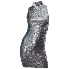 1960s Hattie Carnegie Silver Sequined Open Back Mod Vintage 60s Mini Dress For Sale at 1stDibs | 1960s sequin dress, silver 60s dress, 60's sequin dresses Metallic Mini-length Disco Sequin Dress, Metallic Mini Length Disco Sequin Dress, Metallic Mini Sequin Dress For Disco, Metallic Mini Sequin Disco Dress, Metallic Sequin Mini Dress For Club, Metallic Sequin Club Dress, Metallic Fitted Sequin Mini Dress, Silver Sequined Disco Mini Dress, Fitted Metallic Mini Dress With Sequins