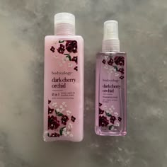 Dark Cherry Orchid By Bodycology Mist And Body Wash Set Both Items Are New Never Used Bath And Bodyworks Purple, Body Wash Sets, Bodycology Body Wash, Bodycology Perfume, Bodycology Products, How To Smell Good All Day, Beads Makeup, Dr Items, Cherry Products