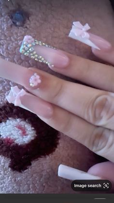 Short Acrylic Nails Initial, Nails With Initials Acrylic, Adorable Nails, Girl Apartment