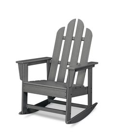 a gray rocking chair on a white background