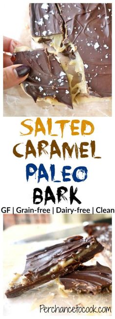 salted caramel paleo bar with text overlay