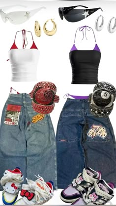 #jnco #y2k #streetstyle #2000s Early 2000s Fashion Catalog, Yk2 Outfits, Bff Matching Outfits, Matching Outfits Best Friend, Clothes Aesthetic