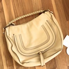 Chloe Marcie Large Hobo Includes Tags, Authentication Card, Dust Bag Used Condition With Most Wear On The Strap Please Ask All Questions Final Sale Chloe Bracelet Bag, Chloe Brown, Chloe Bags, Boho Handbags, Chloe Handbags, Hobo Purse, Brown Leather Bag, Chloe Marcie, Chloe Bag